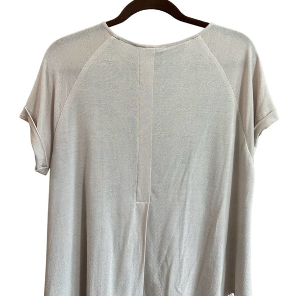 EUC, Mystree Women's Sz Small Short Sleeve Cuffed Hi-Lo Pullover Top - Picture 9 of 10